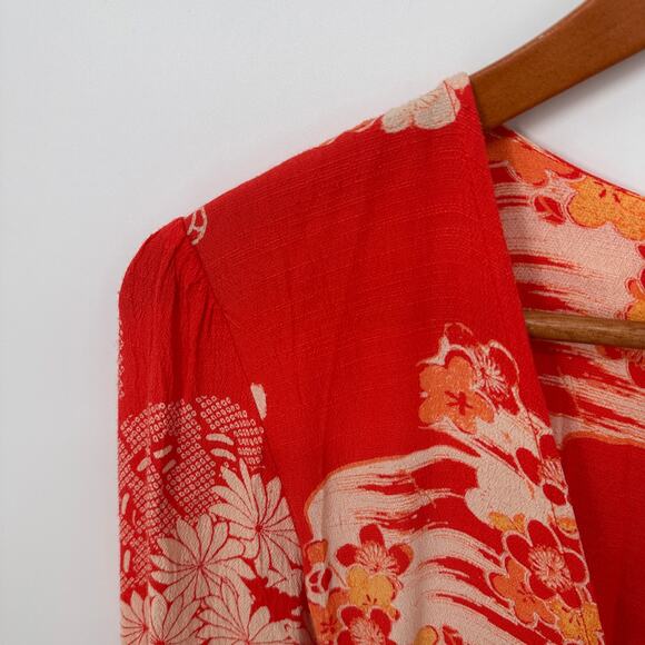 FREE PEOPLE Mixed Print Twist Dress // M - Picture 7 of 14